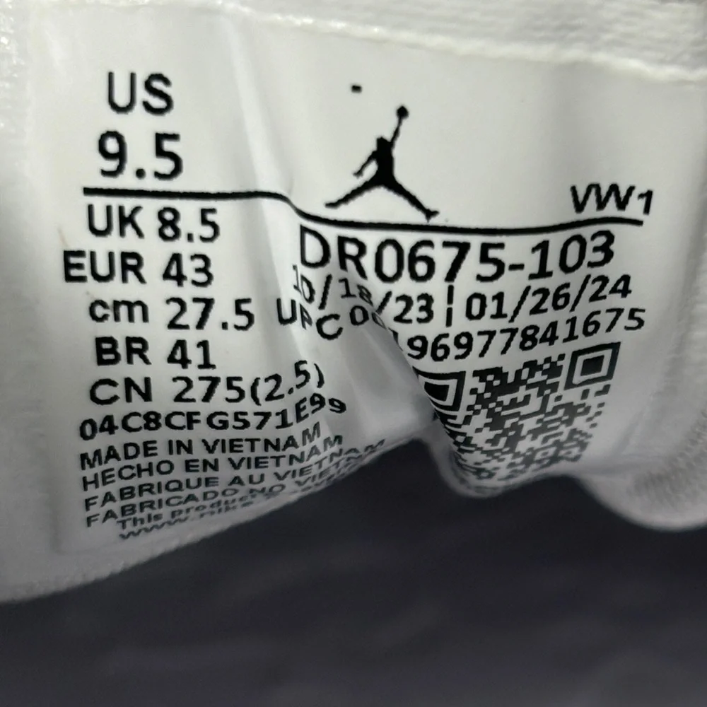 Nike Jordan Gen Zion 3 Men's Basketball Shoes DR0675-103 White Size 9.5 - Picture 6 of 7